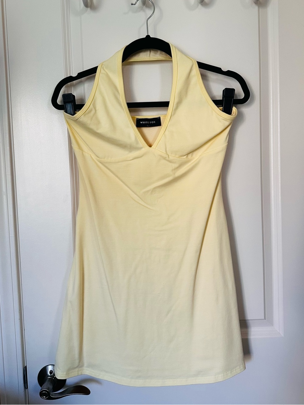 WhiteFox Butter Yellow Halter Dress size Large
